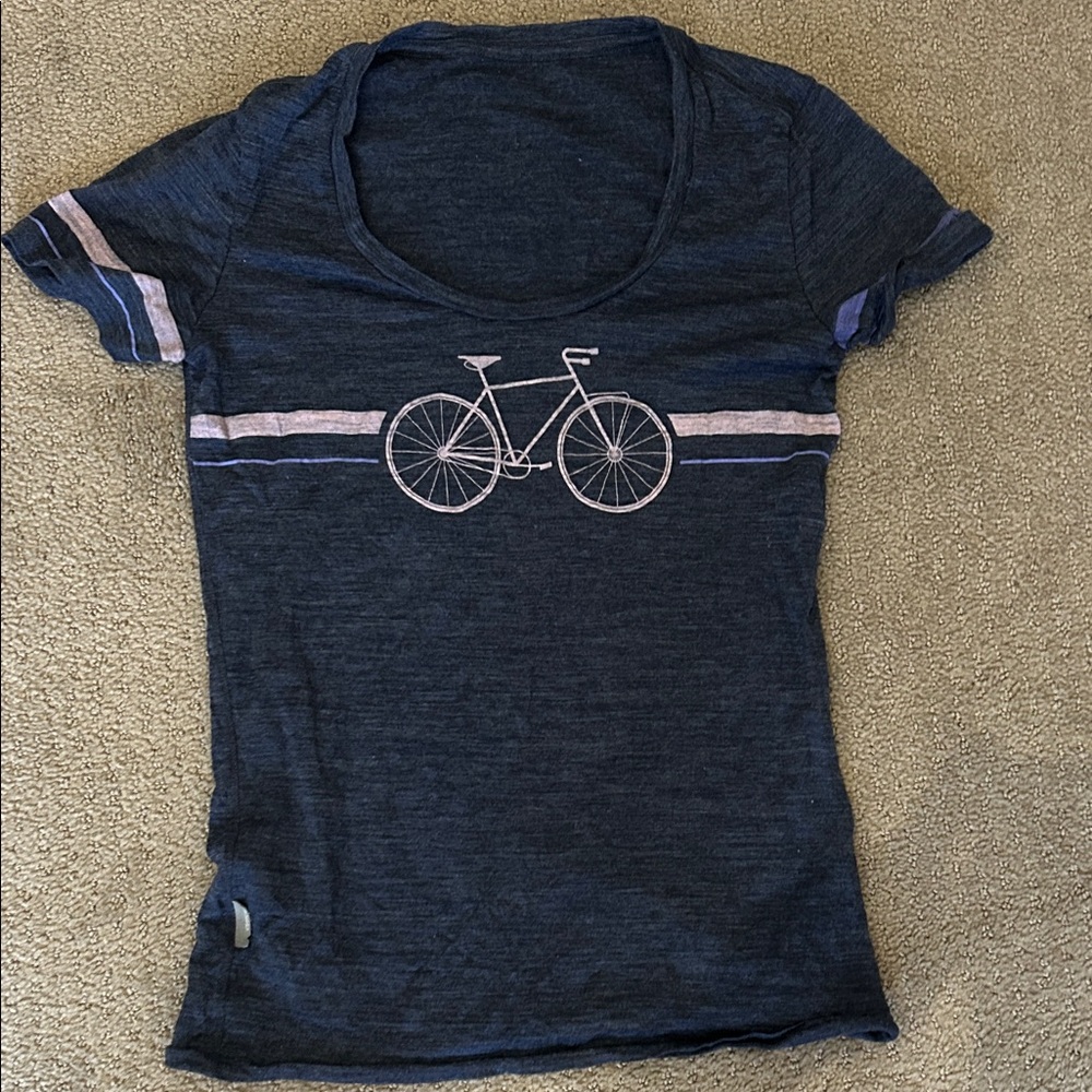 Navy Blue Icebreaker Wool Women's Top